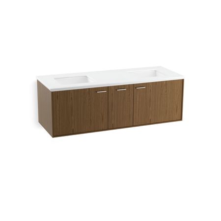 KOHLER Jute 60" Wall-Hung Bathroom Vanity Cabinet With 2 Doors And 1 Drawer 99548-1WM